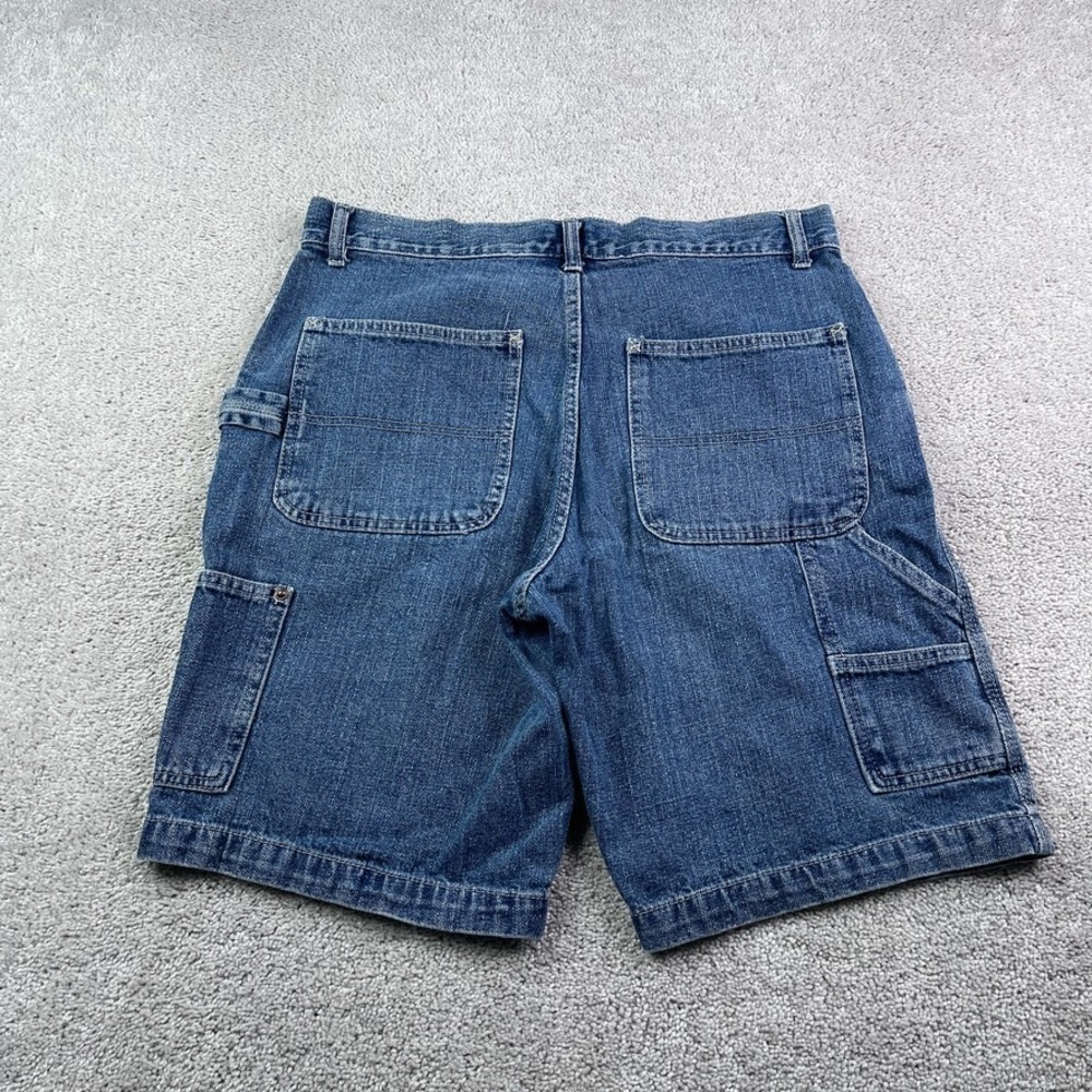 Vintage Route 66 Jean Shorts Mens 34 Blue Carpenter Utility Y2K Denim Jorts